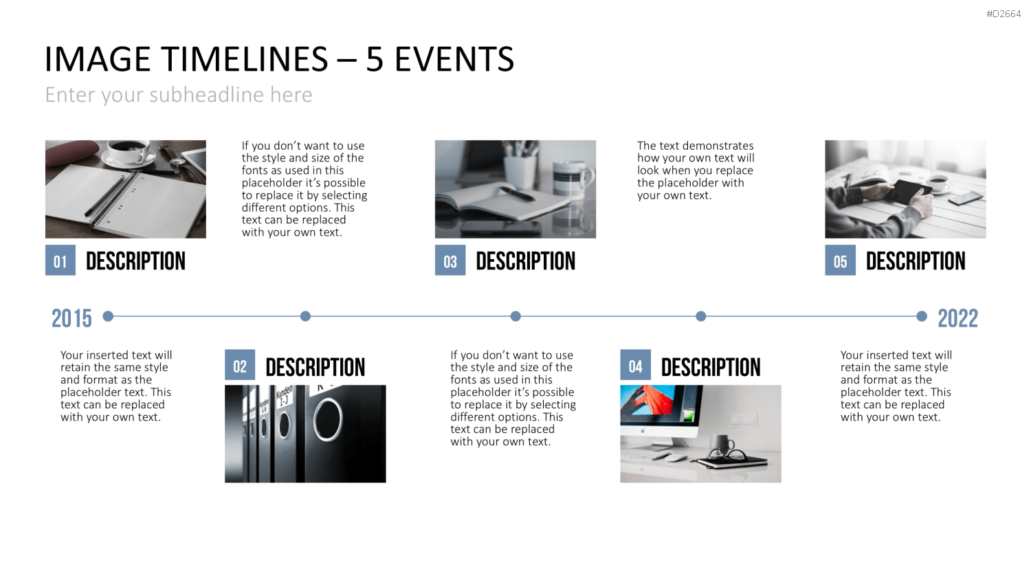 Zeitstrahl mit Bildern (Timelines) PowerPoint-Vorlage
