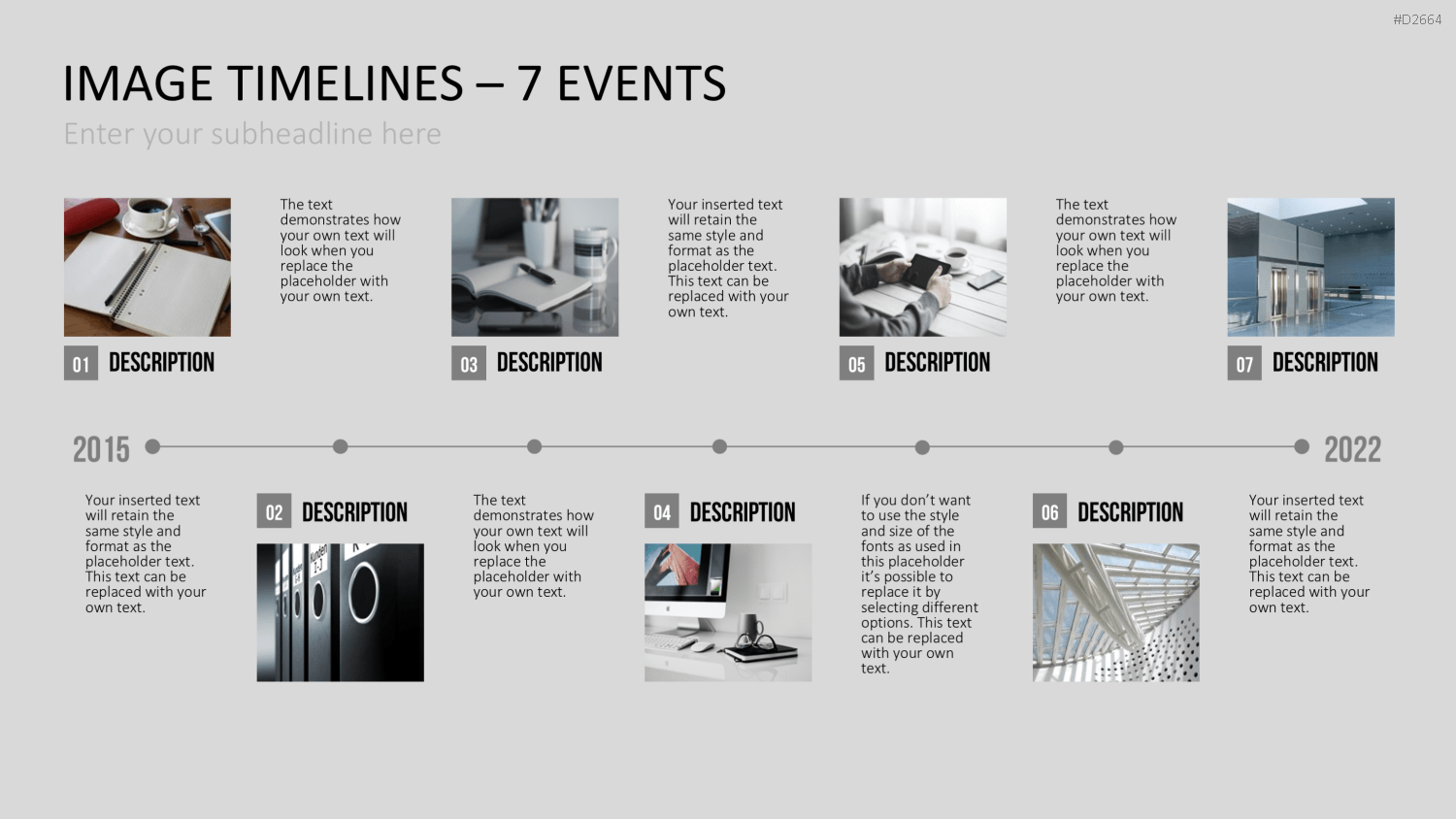 Zeitstrahl mit Bildern (Timelines) PowerPoint-Vorlage