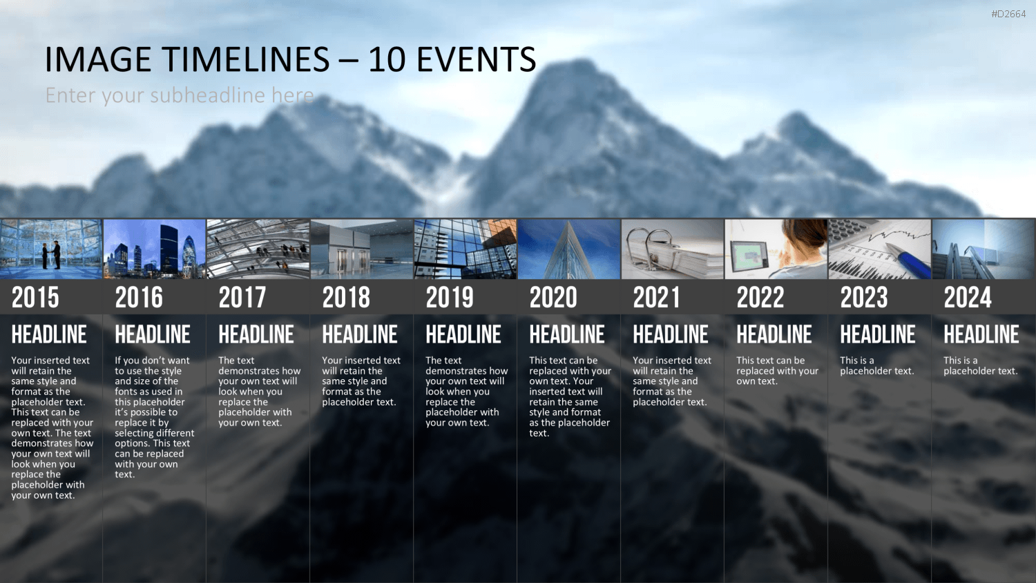 Zeitstrahl mit Bildern (Timelines) PowerPoint-Vorlage