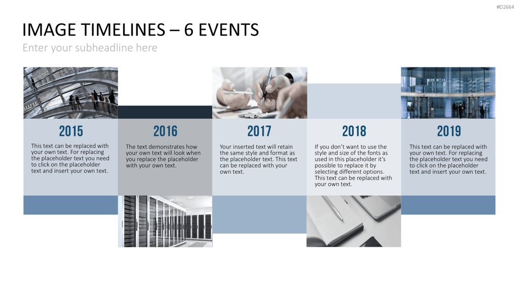 Zeitstrahl mit Bildern (Timelines) PowerPoint-Vorlage