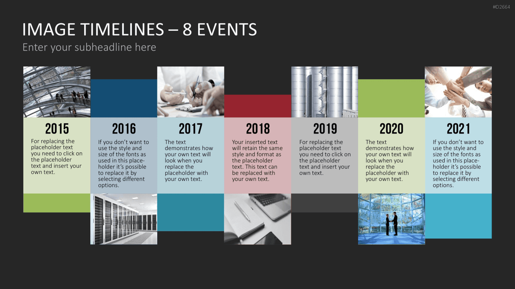 Zeitstrahl mit Bildern (Timelines) PowerPoint-Vorlage