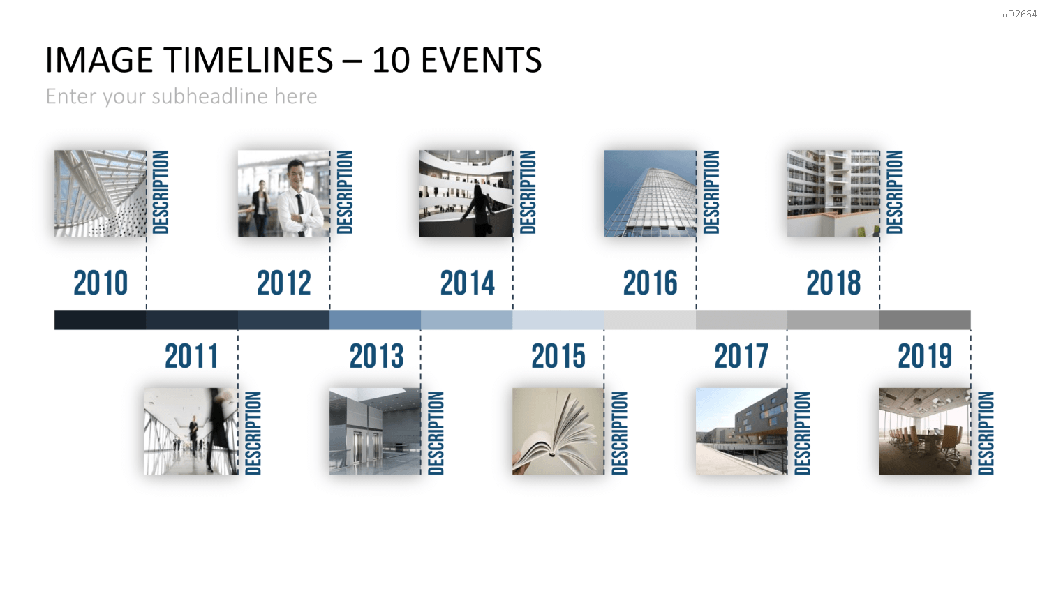 Zeitstrahl mit Bildern (Timelines) PowerPoint-Vorlage
