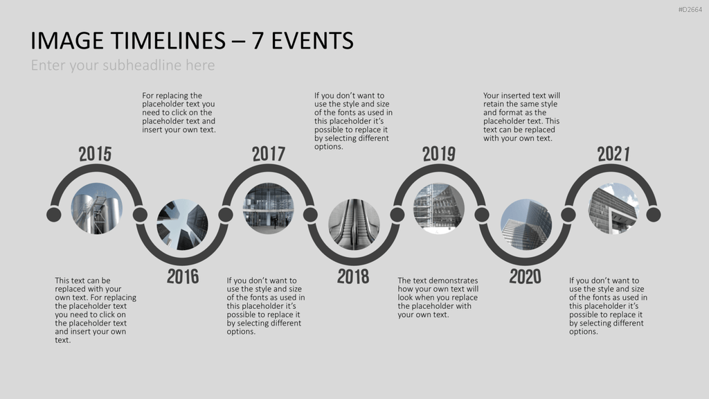 Zeitstrahl mit Bildern (Timelines) PowerPoint-Vorlage