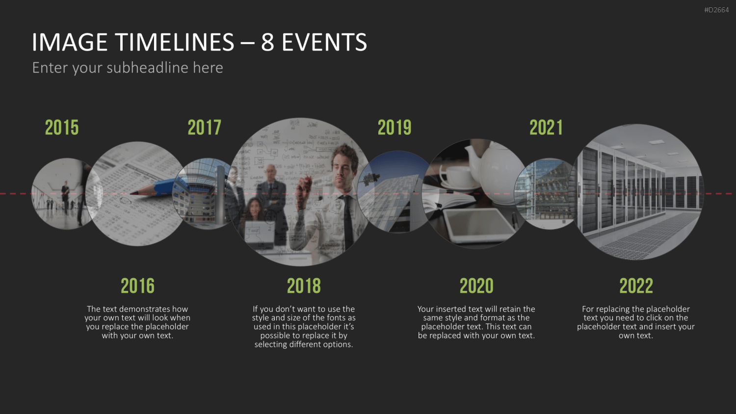 Zeitstrahl mit Bildern (Timelines) PowerPoint-Vorlage