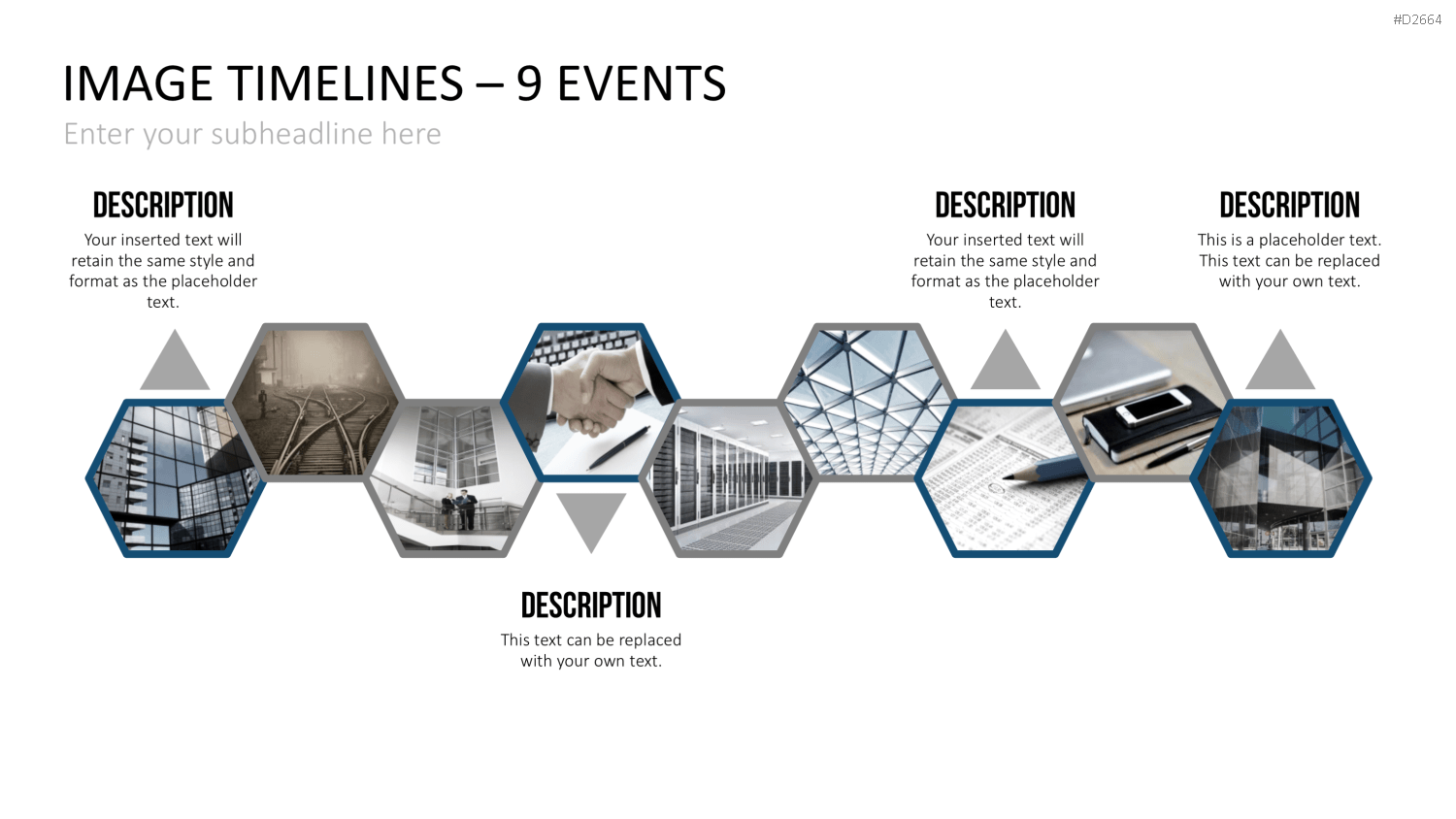 Zeitstrahl mit Bildern (Timelines) PowerPoint-Vorlage