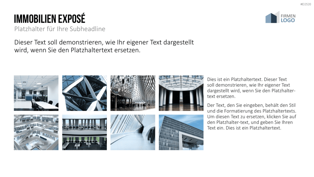 Immobilien Exposé Vorlagen PowerPoint-Vorlage
