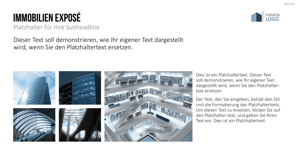 Immobilien Exposé Vorlagen PowerPoint-Vorlage