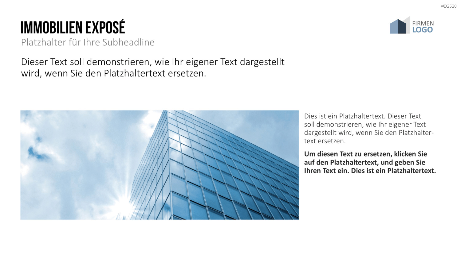 Immobilien Exposé Vorlagen PowerPoint-Vorlage