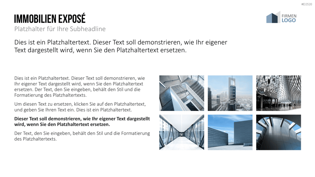Immobilien Exposé Vorlagen PowerPoint-Vorlage