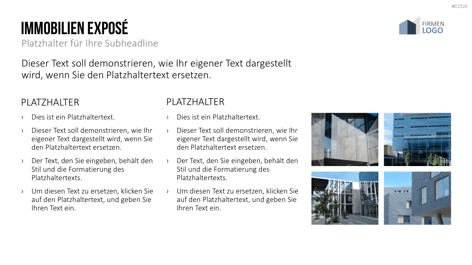 Immobilien Exposé Vorlagen PowerPoint-Vorlage