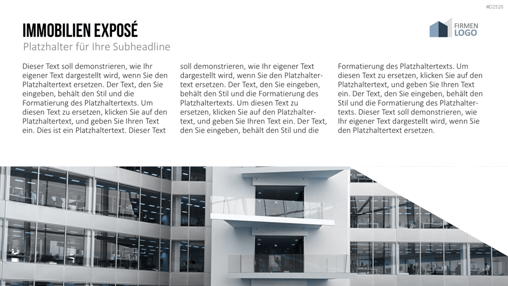 Immobilien Exposé Vorlagen PowerPoint-Vorlage