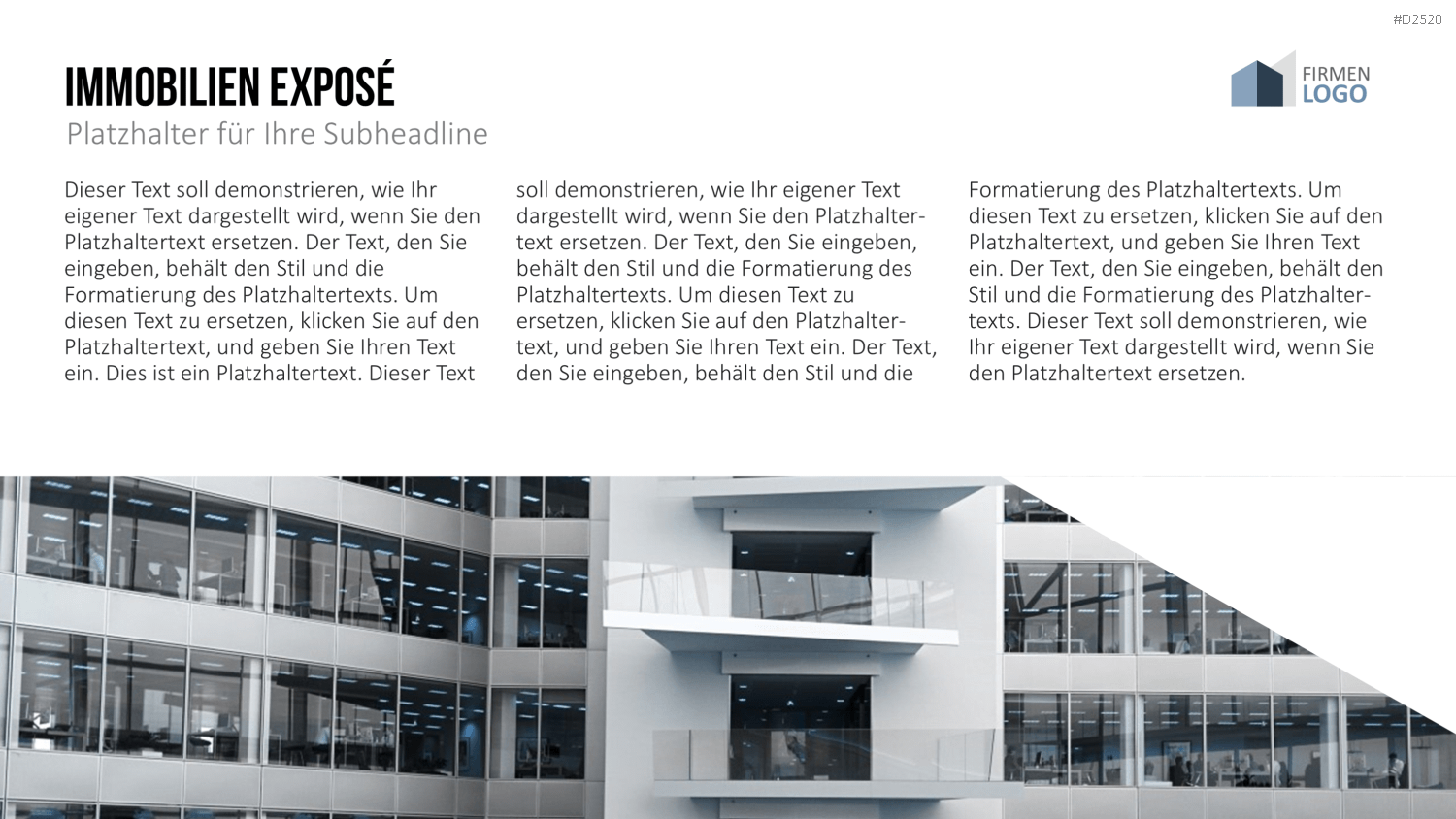 Immobilien Exposé Vorlagen PowerPoint-Vorlage