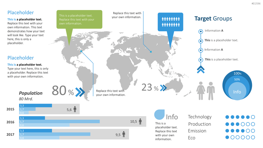 Infografiken 2 PowerPoint-Vorlage