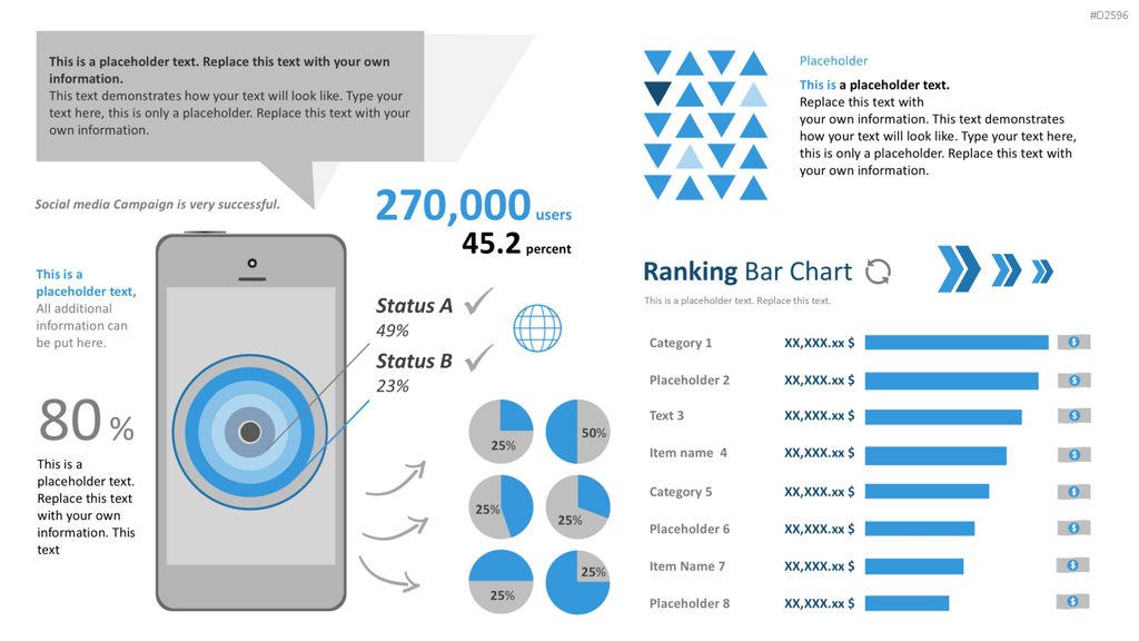 Infografiken 2 PowerPoint-Vorlage