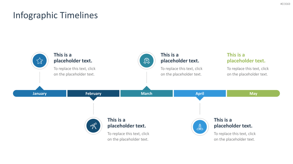 Infografik Timelines PowerPoint-Vorlage