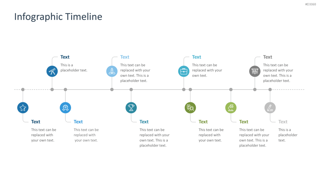 Infografik Timelines PowerPoint-Vorlage