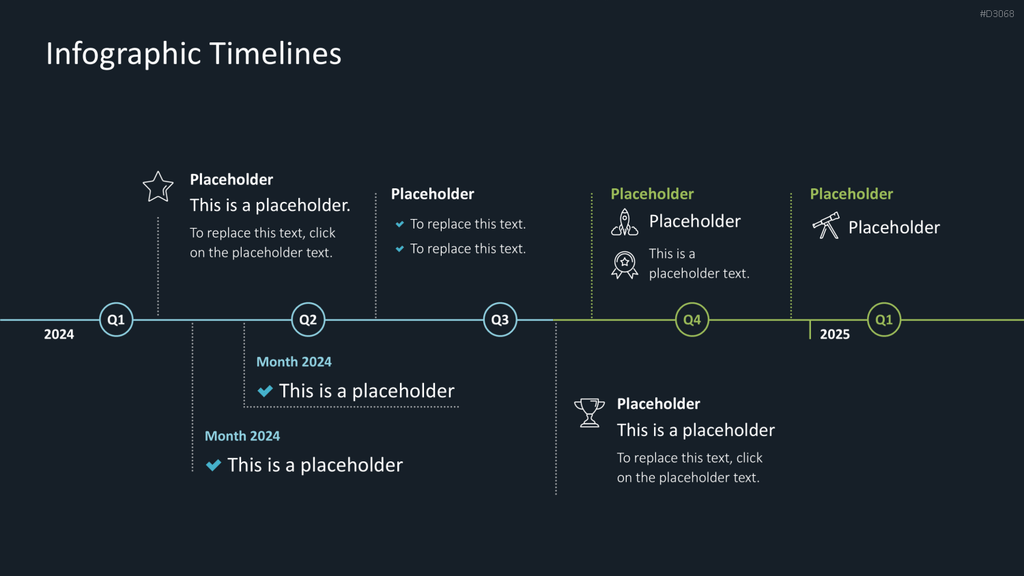 Infografik Timelines PowerPoint-Vorlage