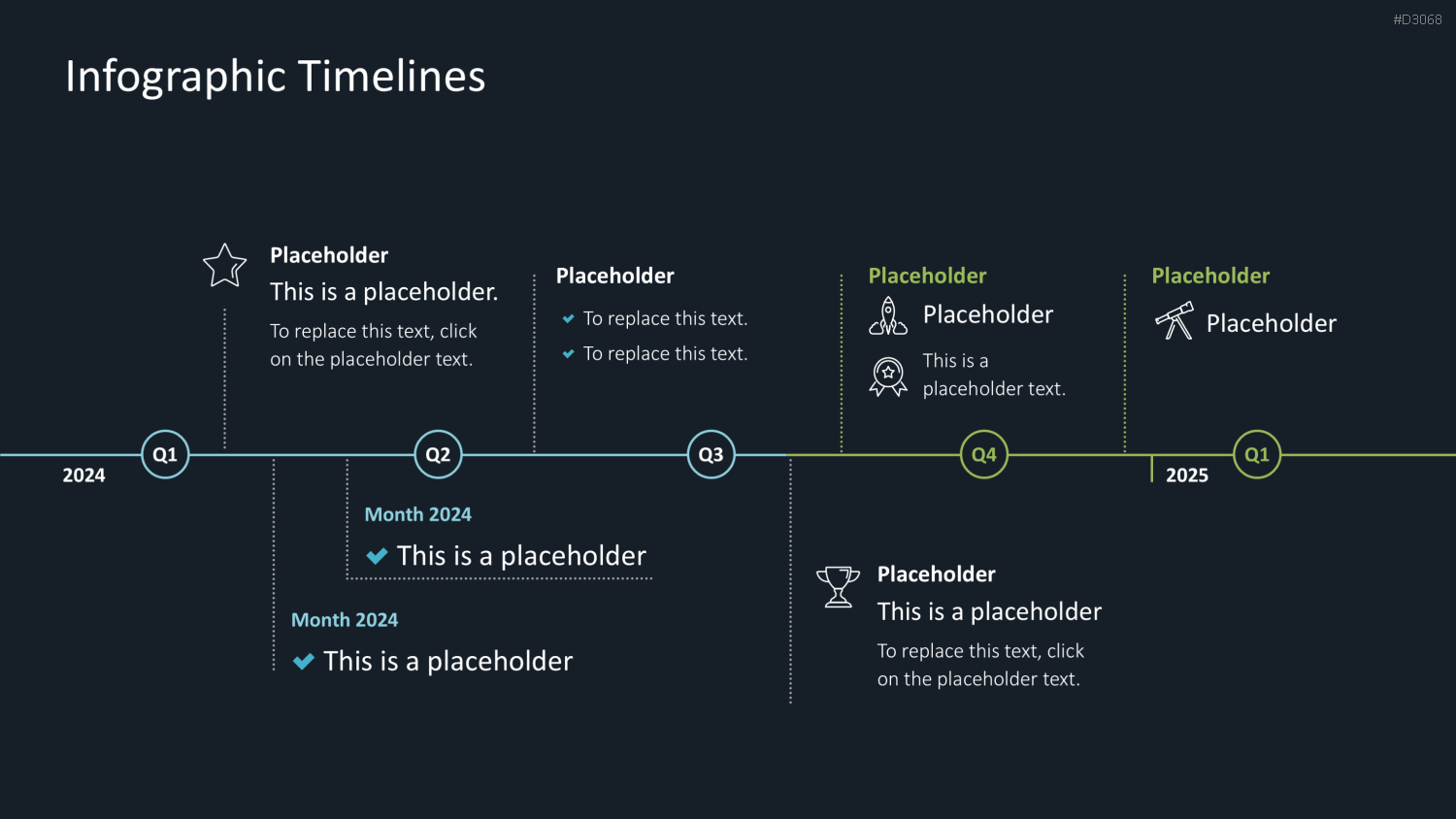 Infografik Timelines PowerPoint-Vorlage