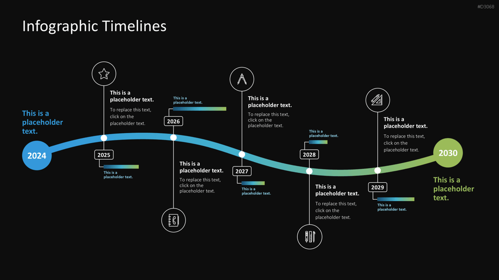 Infografik Timelines PowerPoint-Vorlage