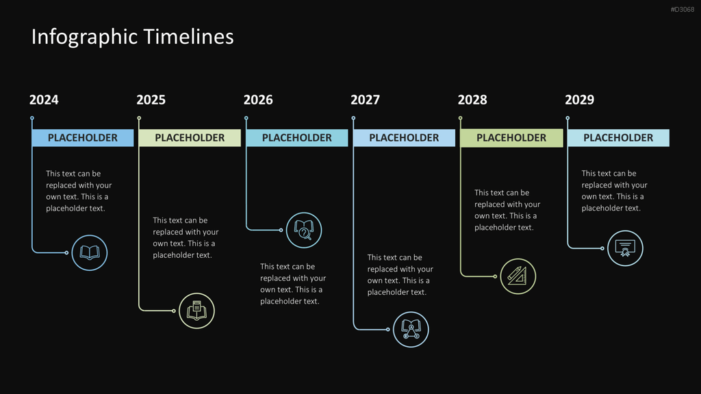 Infografik Timelines PowerPoint-Vorlage