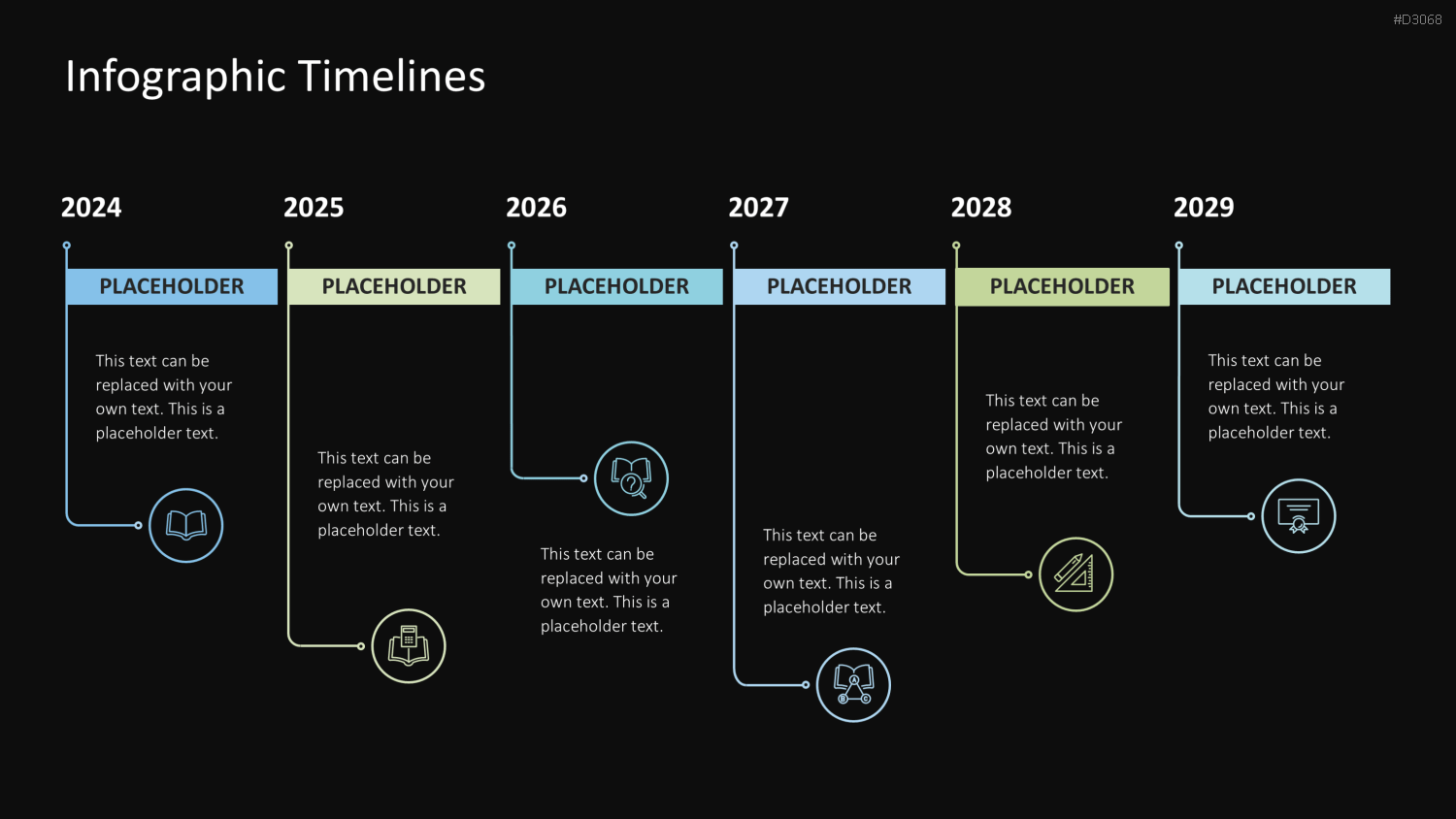 Infografik Timelines PowerPoint-Vorlage