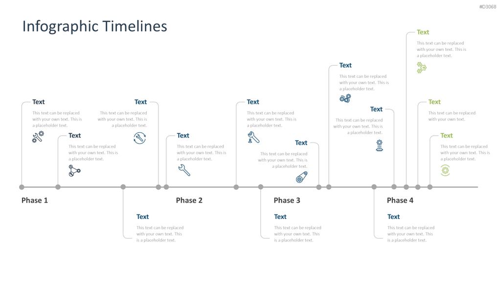 Infografik Timelines PowerPoint-Vorlage