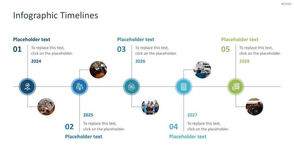 Infografik Timelines PowerPoint-Vorlage