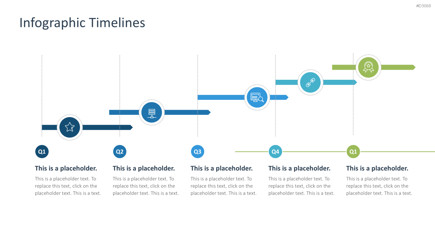 Infografik Timelines PowerPoint-Vorlage