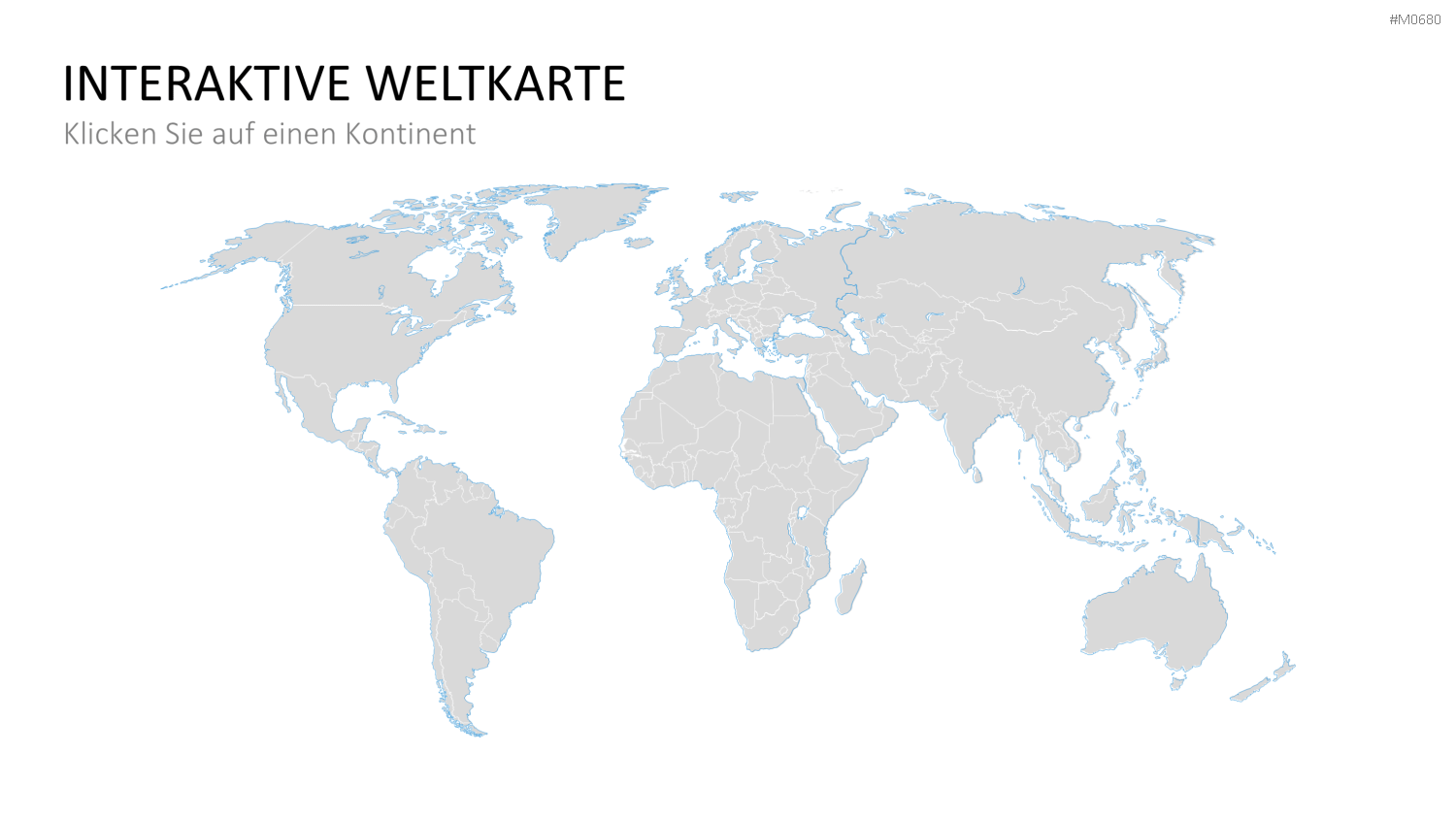 Interaktive Weltkarte PowerPoint-Vorlage