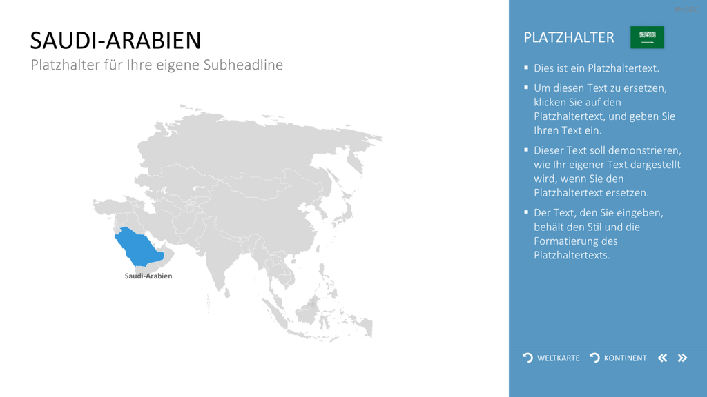 Interaktive Weltkarte PowerPoint-Vorlage