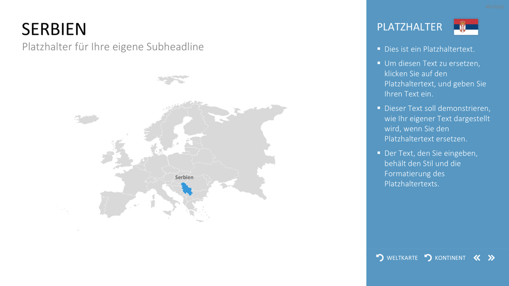 Interaktive Weltkarte PowerPoint-Vorlage