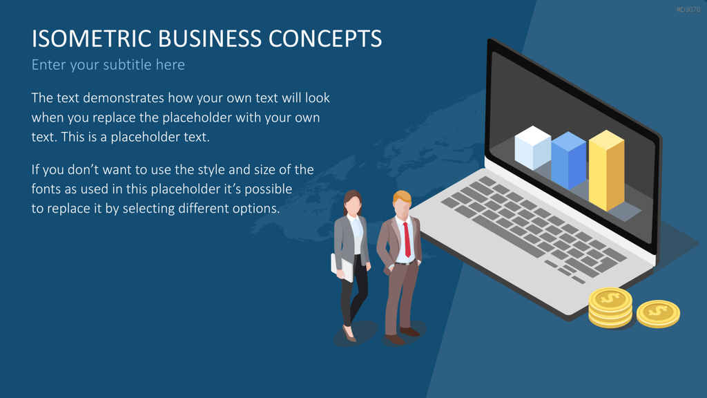 Isometrische Business-Grafiken PowerPoint-Vorlage