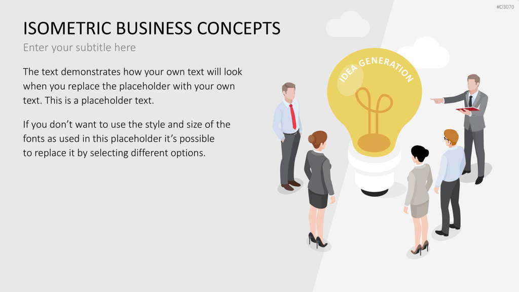 Isometrische Business-Grafiken PowerPoint-Vorlage