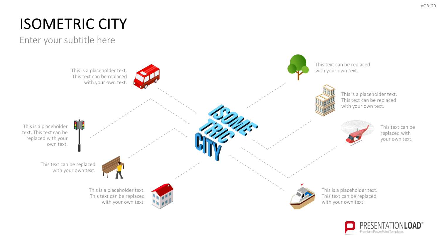 Isometric City PowerPoint-Vorlage