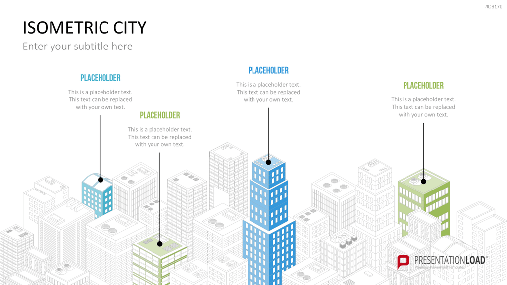 Isometric City PowerPoint-Vorlage
