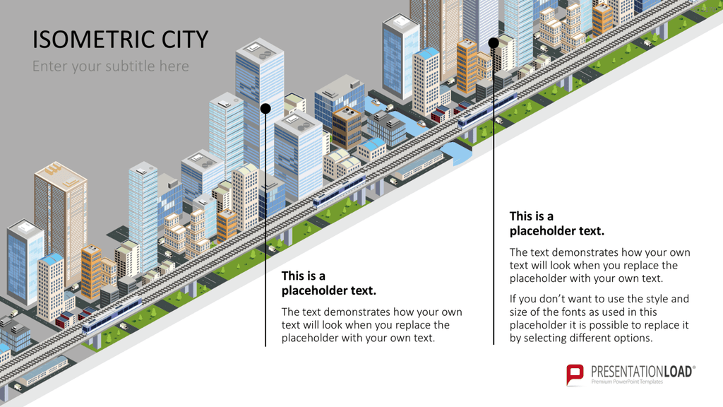 Isometric City PowerPoint-Vorlage