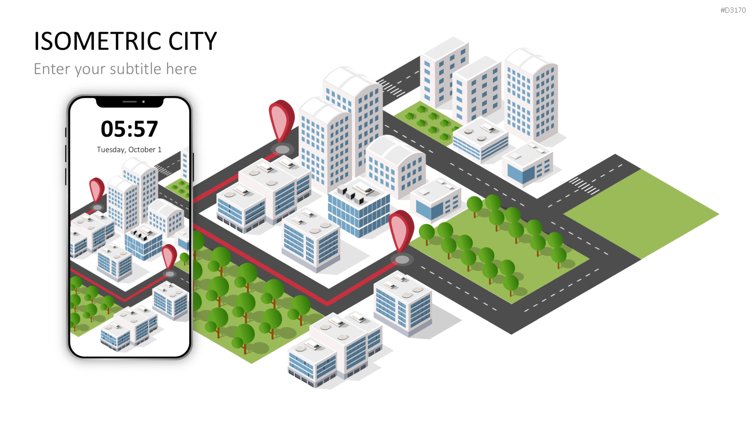 Isometric City PowerPoint-Vorlage