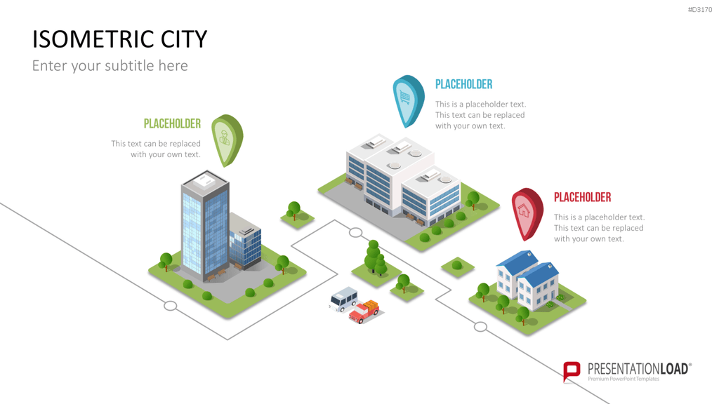 Isometric City PowerPoint-Vorlage
