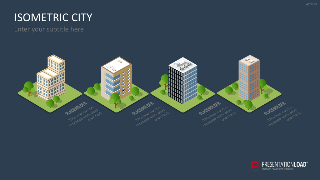 Isometric City PowerPoint-Vorlage