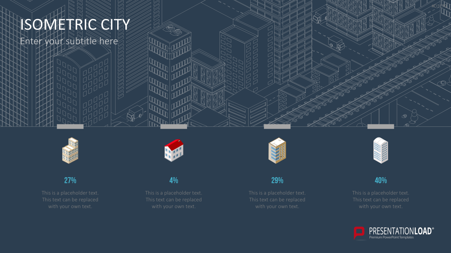 Isometric City PowerPoint-Vorlage