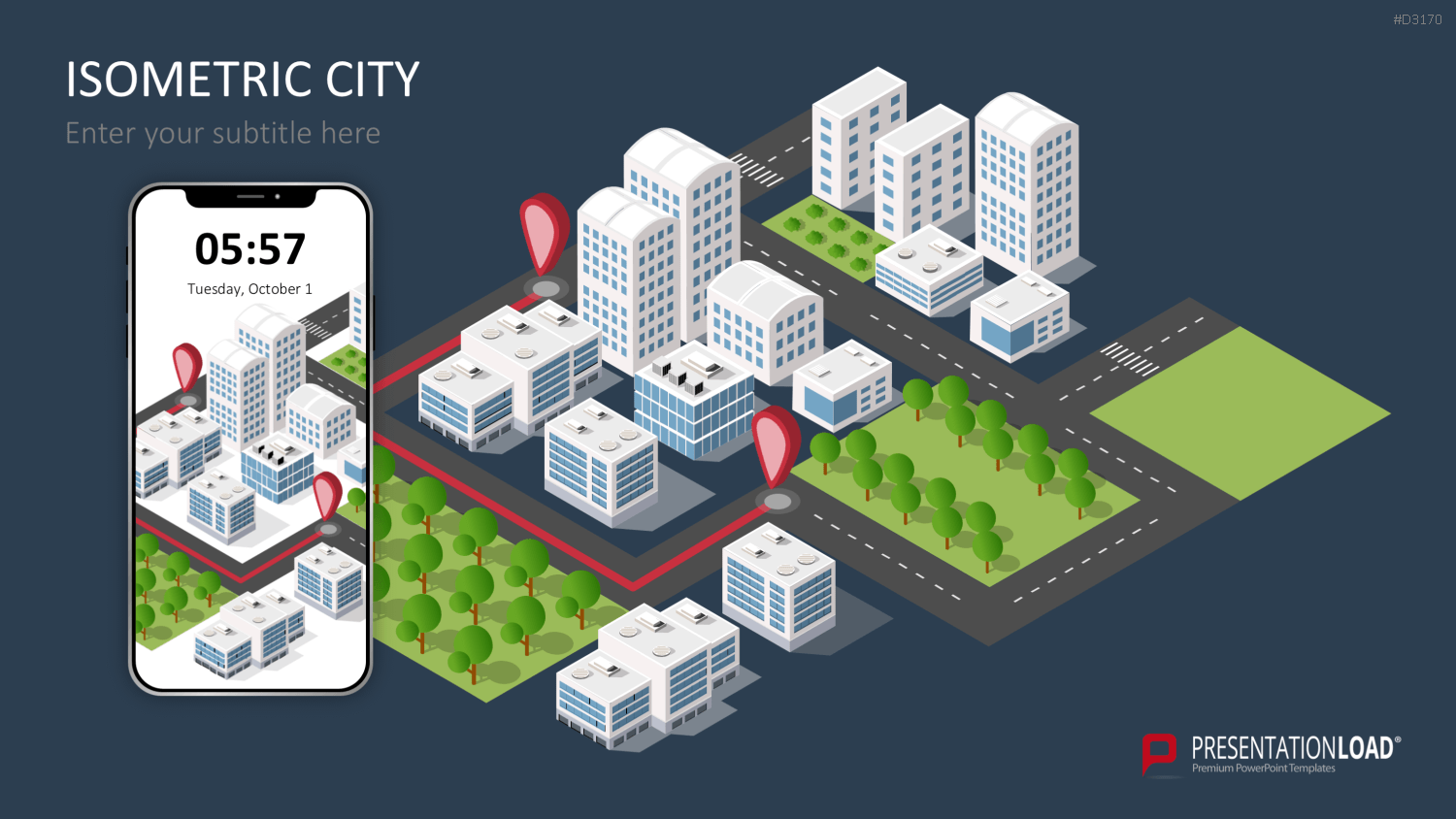 Isometric City PowerPoint-Vorlage