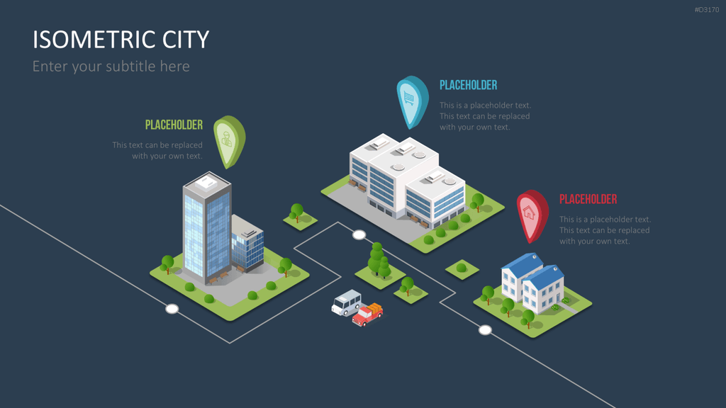 Isometric City PowerPoint-Vorlage