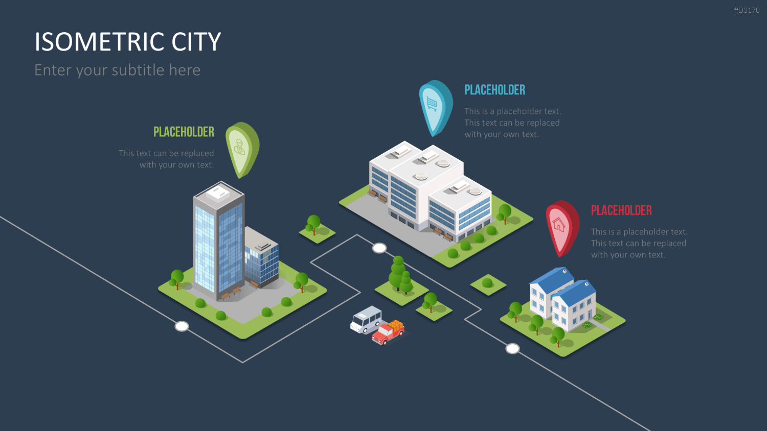 Isometric City PowerPoint-Vorlage