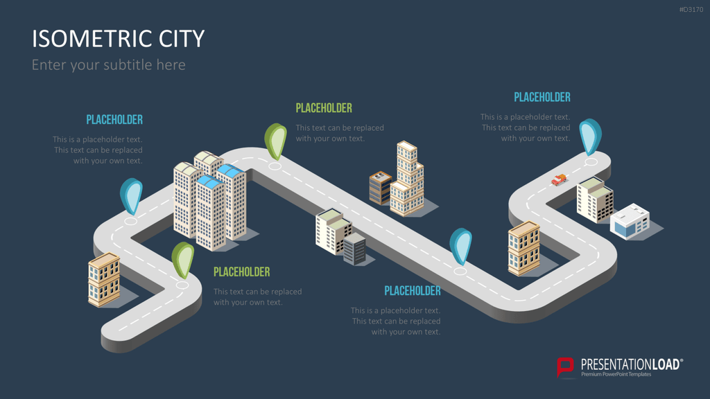 Isometric City PowerPoint-Vorlage