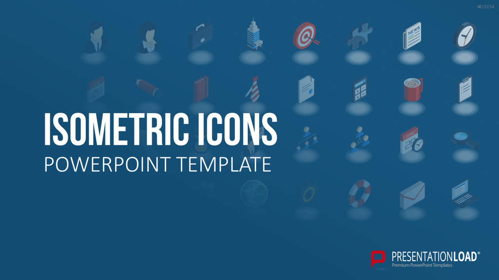 Isometric Icons PowerPoint-Vorlage