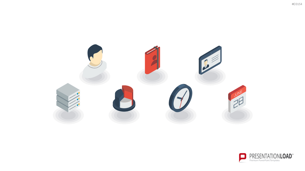 Isometric Icons PowerPoint-Vorlage