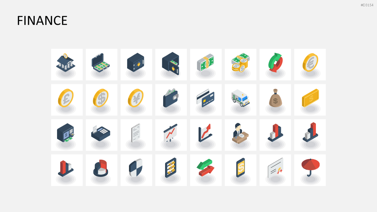Isometric Icons PowerPoint-Vorlage