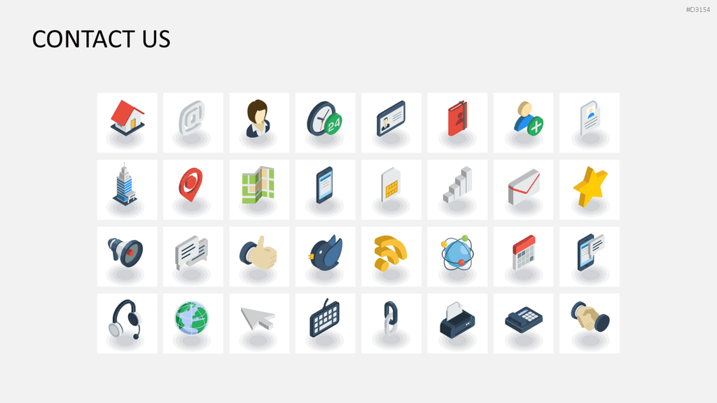 Isometric Icons PowerPoint-Vorlage