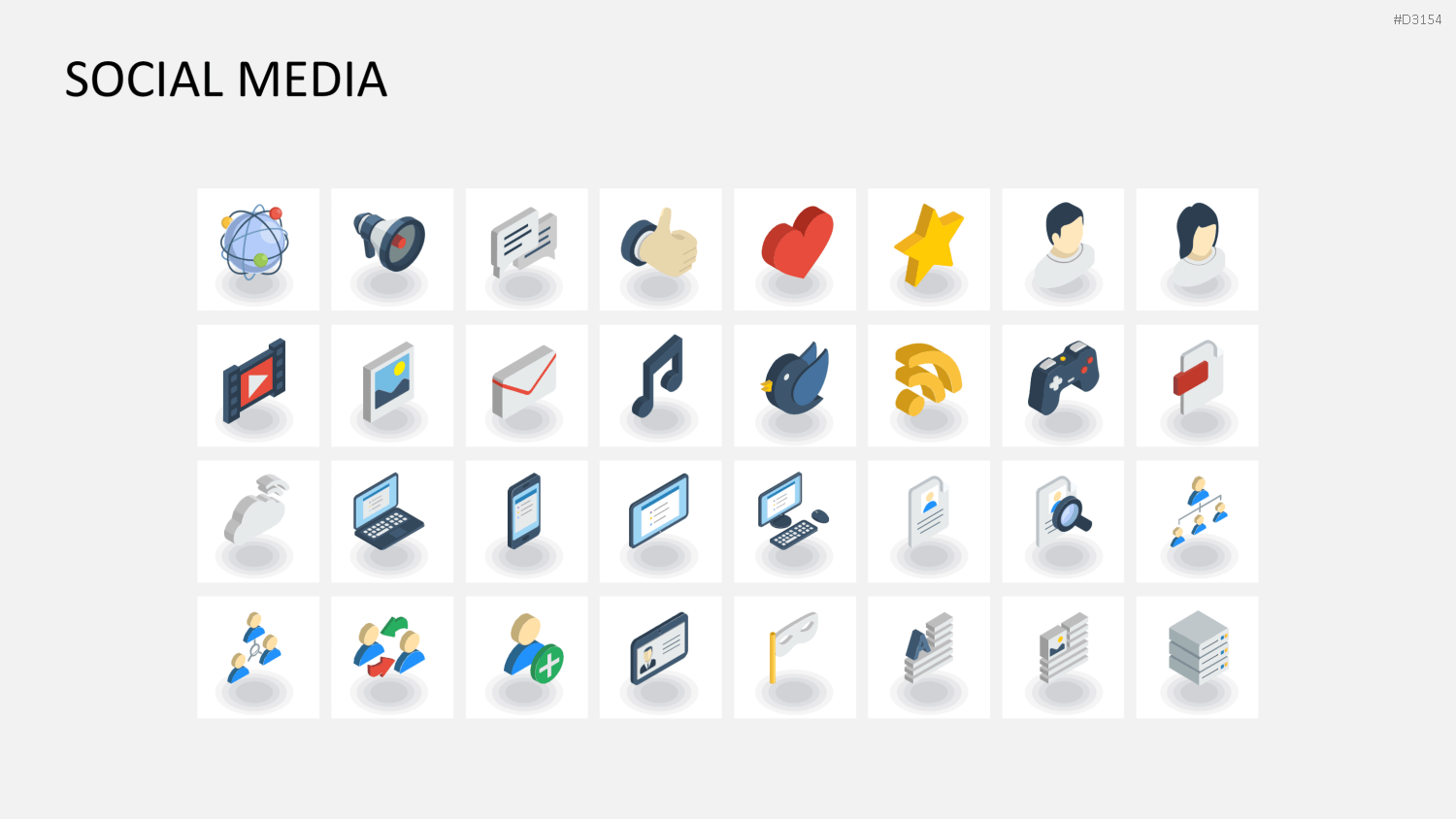 Isometric Icons PowerPoint-Vorlage