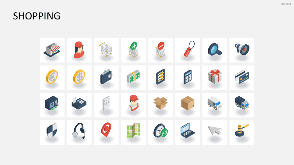 Isometric Icons PowerPoint-Vorlage